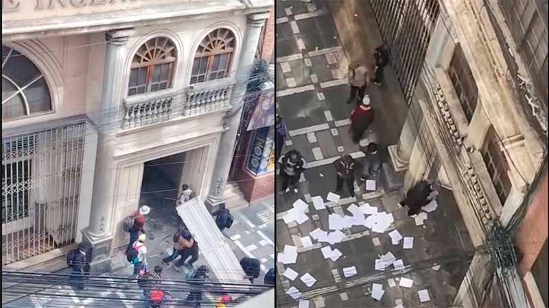 Grupos radicales siembran el terror en La Paz con saqueos a edificios, agresiones a civiles y destrozos al transporte público