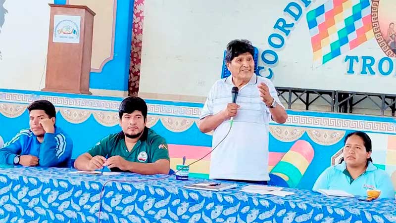 No nos rendimos: Evo Morales declara cuarto intermedio en los bloqueos del Chapare